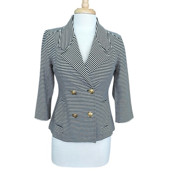 CAbi Life Blazer Nautical Navy & White Stripe Small - Picture 1 of 11